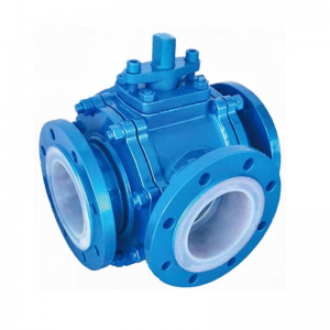 Anti-corrosive fluorine lined ball valve