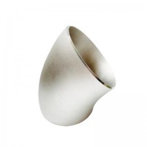 Stainless steel seamless butt welded 45° elbow