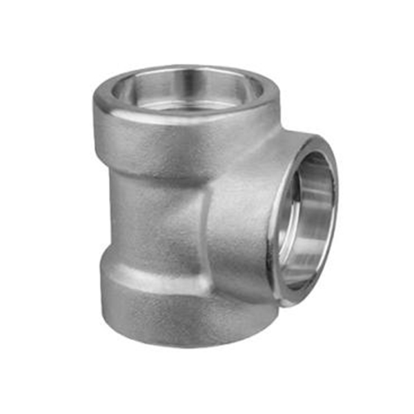 Stainless steel forged socket welded tee