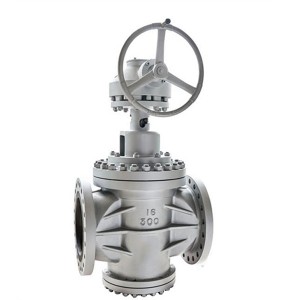 Cast steel metal to metal seal plug valve