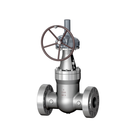 Cast steel pressure seal gate valve